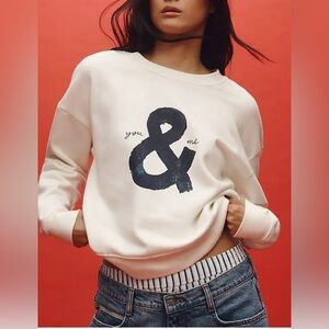 NWT Size L (P2P 25") - Anthropologie you & me butter soft sweatshirt(NWT US$ 88)